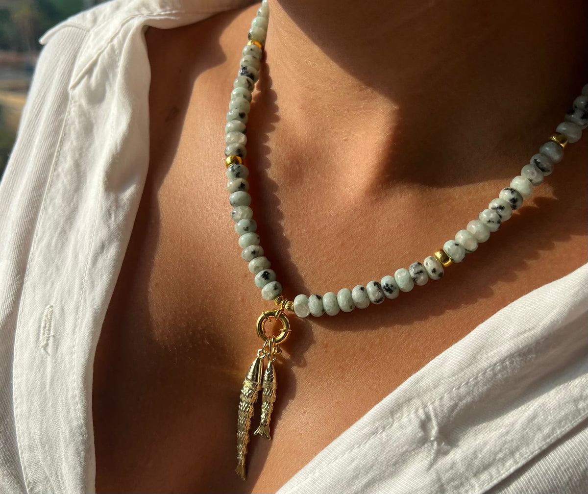 Catch of the day necklace, detail