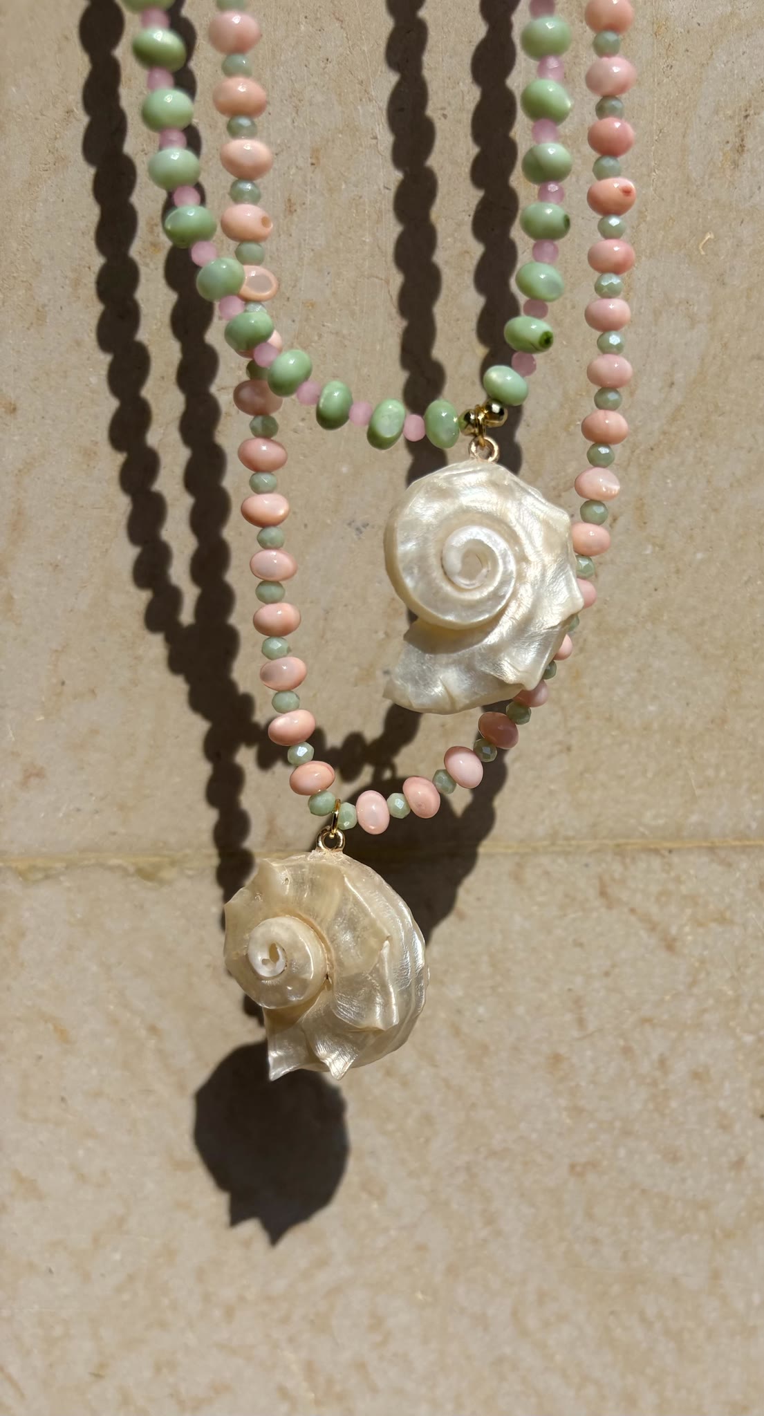 Long Pastel Shell necklace
