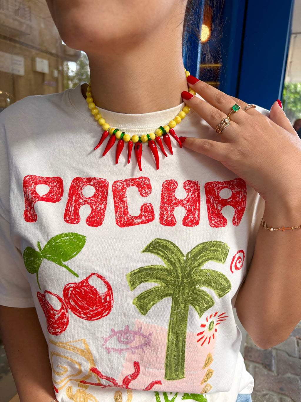 Red Hot Chilli Peppers necklace, detail